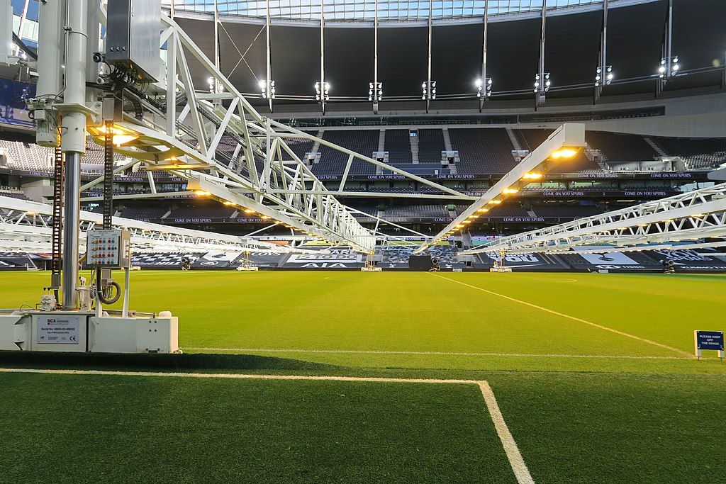 elevating lights on Tottenham Hotspur Stadium