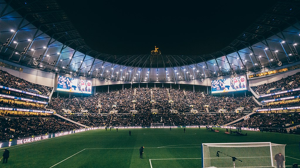 Tottenham Hotspur Stadium tribune wiew 