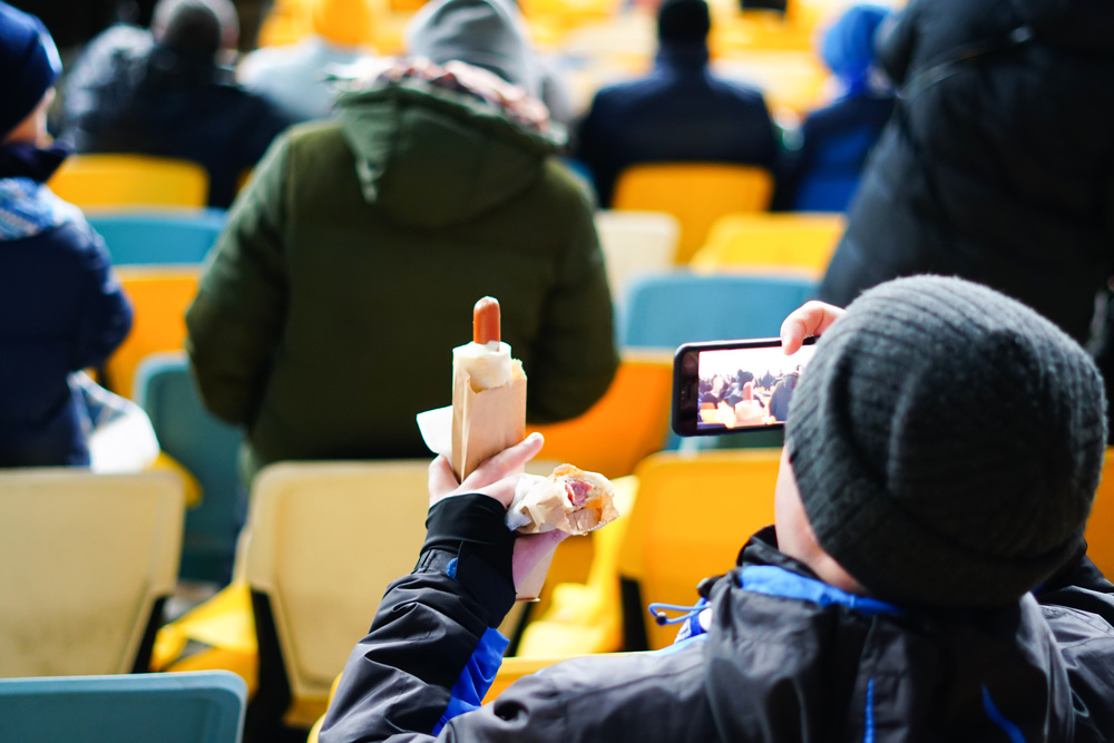 corndog at the baseball game 