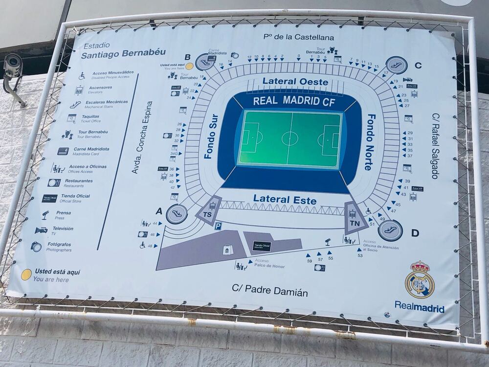 Stadium bernabeu card 