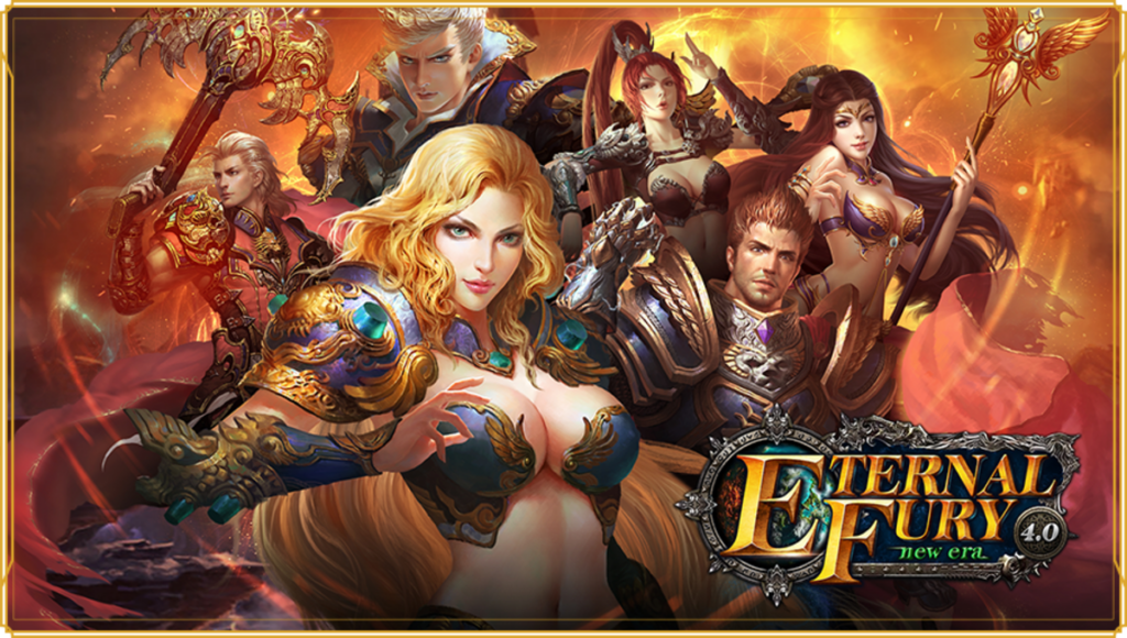 Fantasy MMO game Eternal Fury showing characters