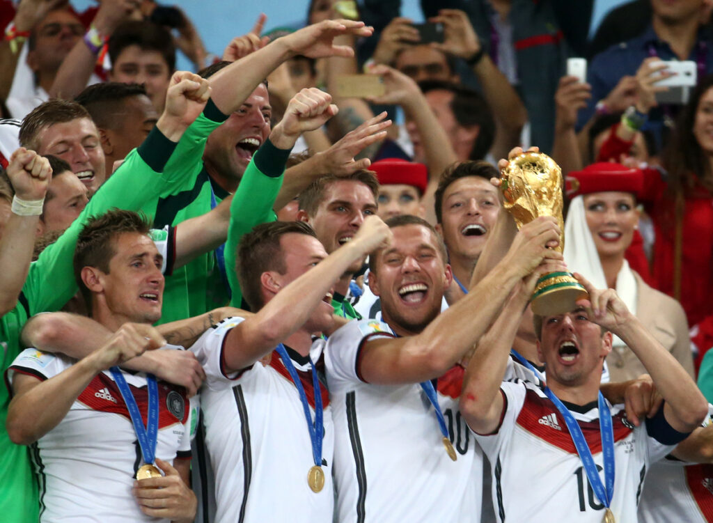 Germany players celebrating winning the FIFA 2014 World Cup