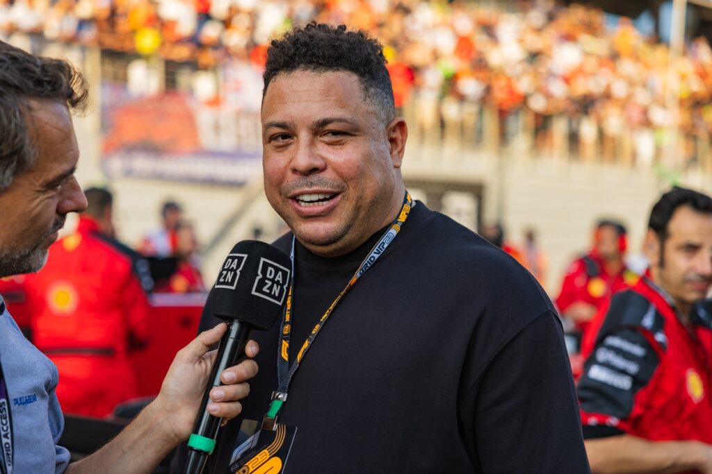 Former footballer Ronaldo Nazário smiling to the camera