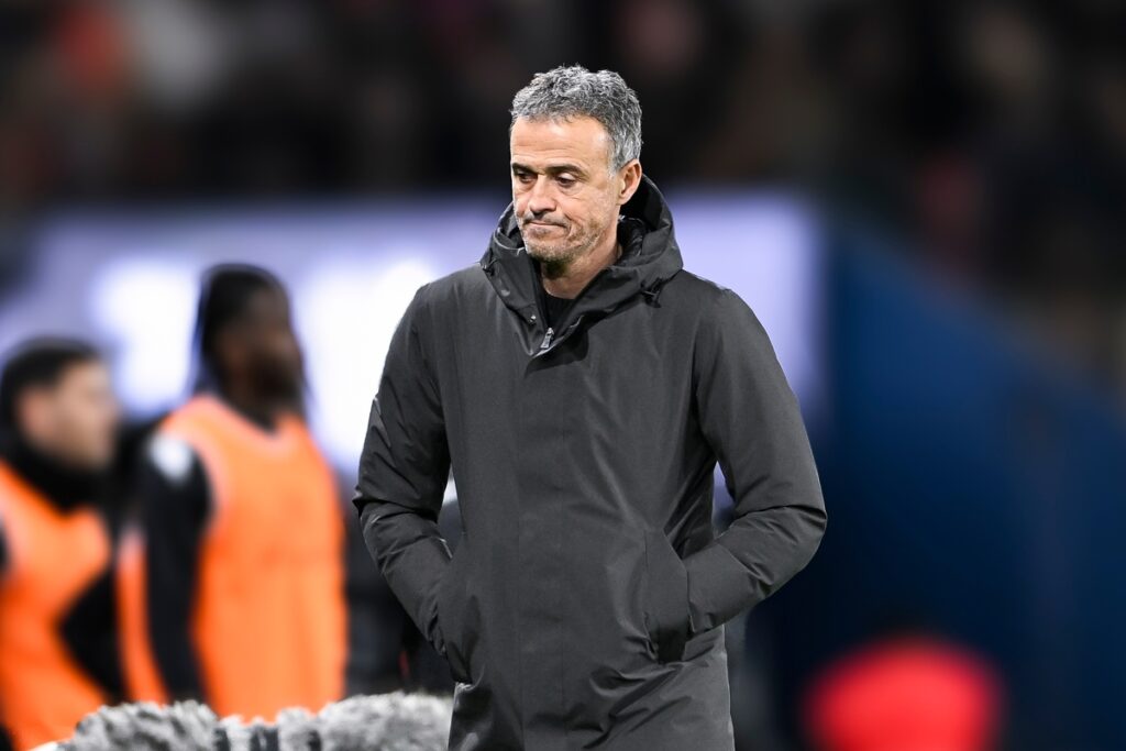 Coach Luis Enrique during a football match