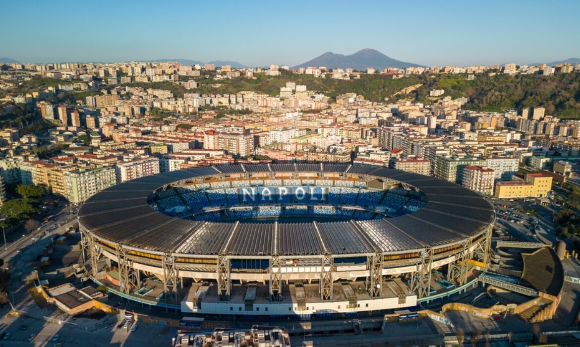 napoli stadium aerial shot