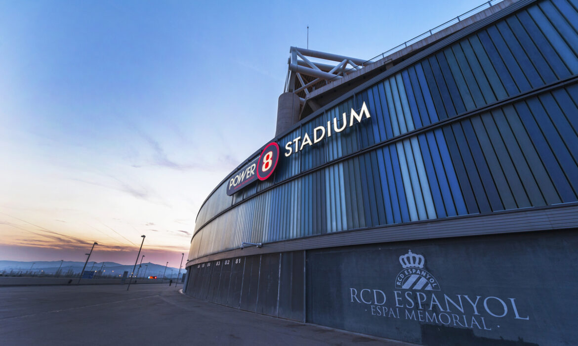 Cornella - El Prat stadium at the sunset