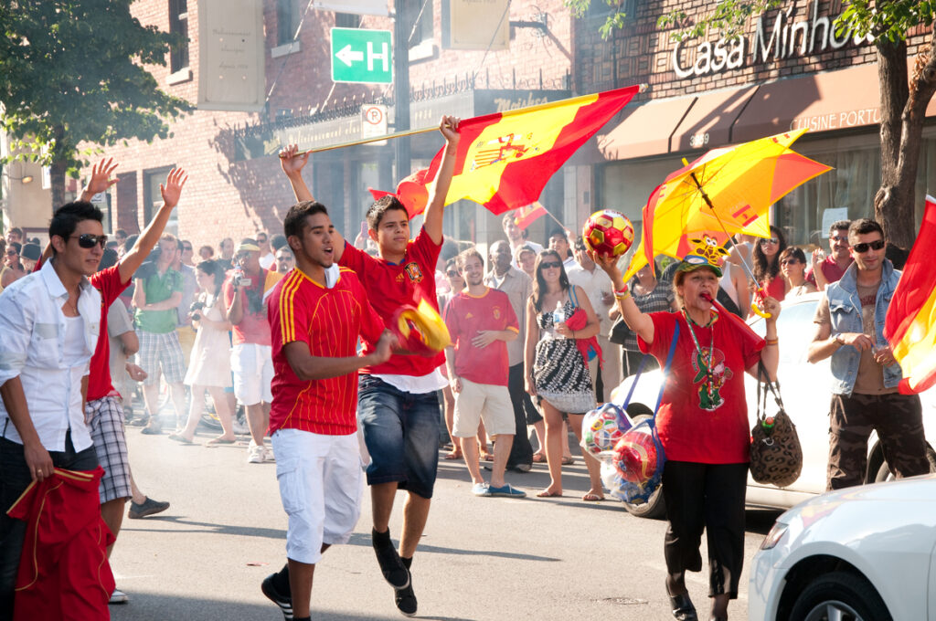 Celebrations in the streets of Montreal