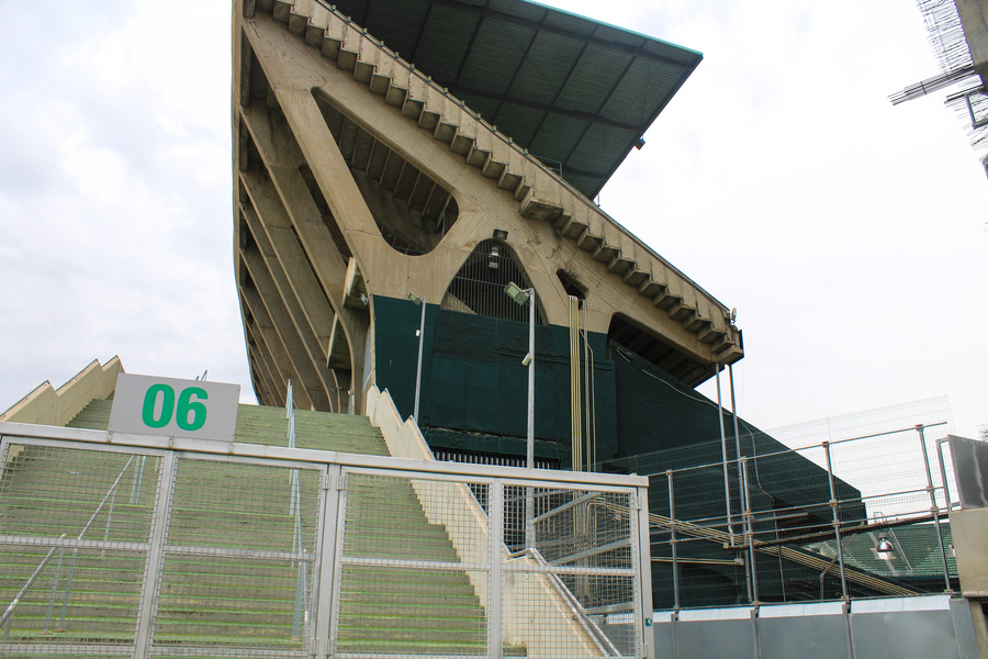 Exterior view of Benito Villamarín Stadium, apart from being the venue for Real Betis Balompié home fixtures, is the centre of all the Green-and-White activities