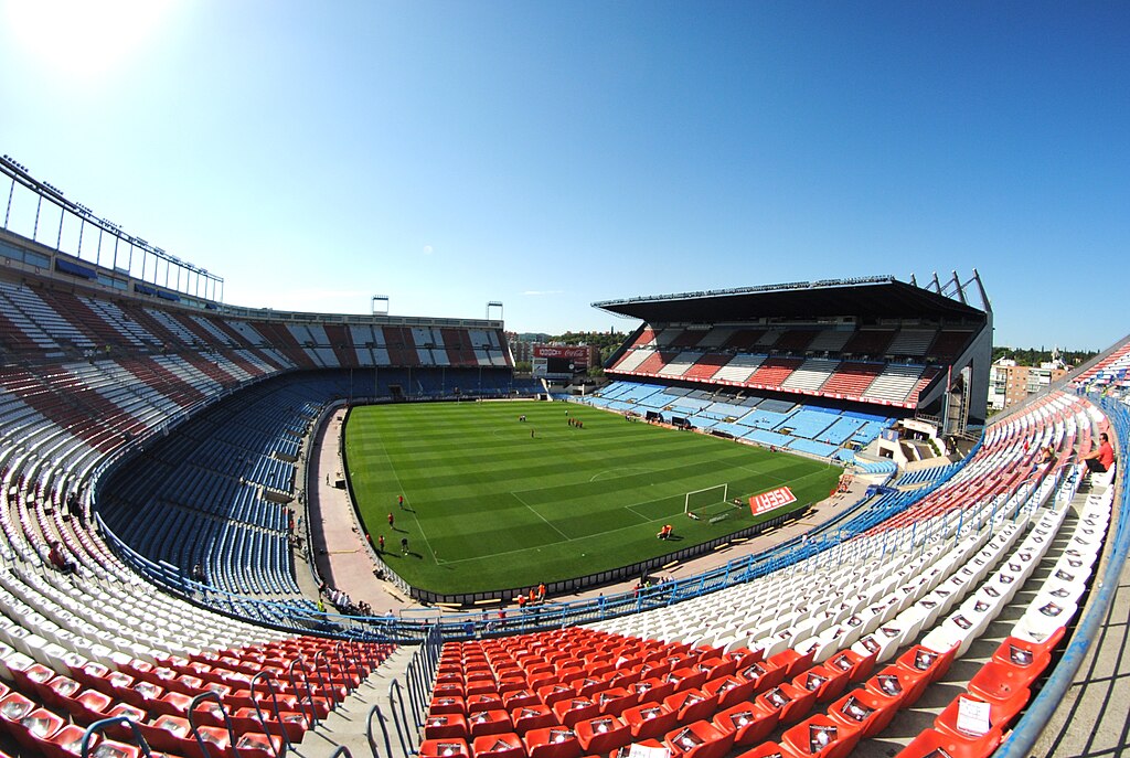 Panoramic view of Estadio Vicente Calderón, home of Atlético de Madrid football club