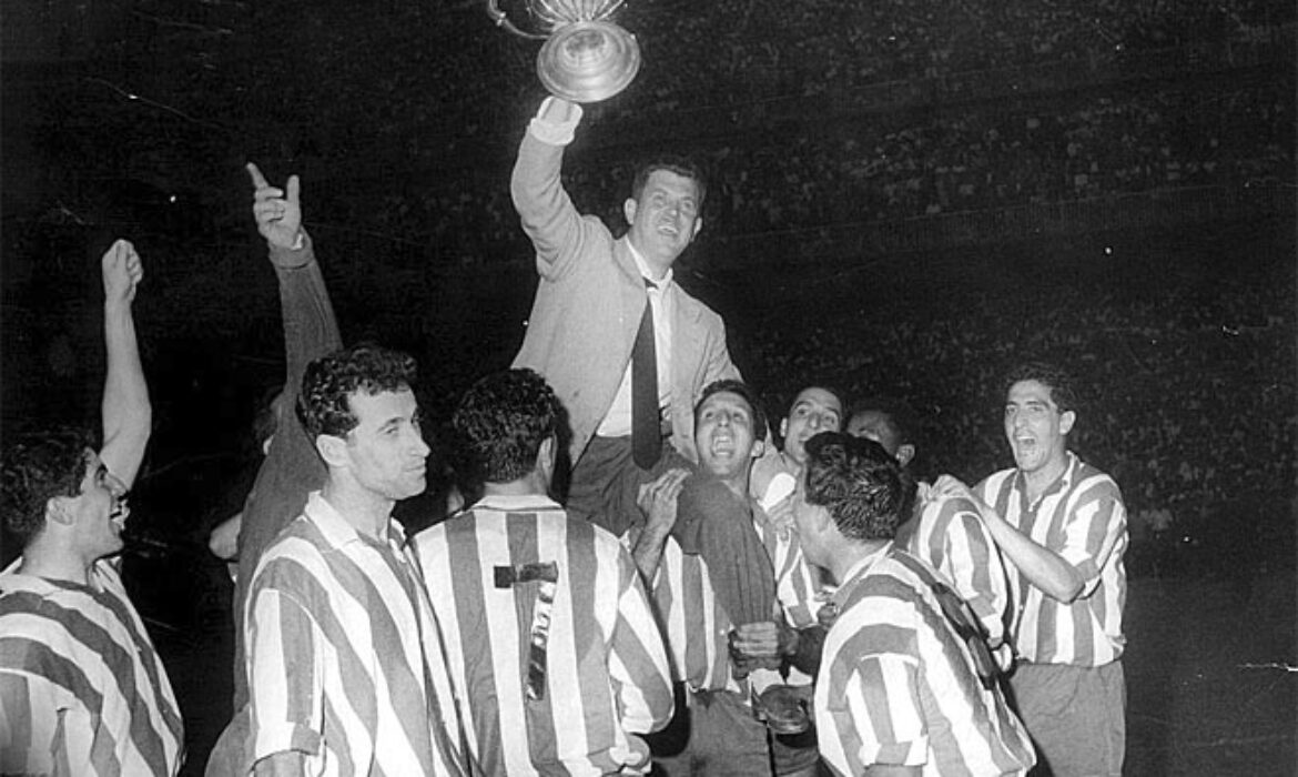 players of Atletico Madrid celebrating