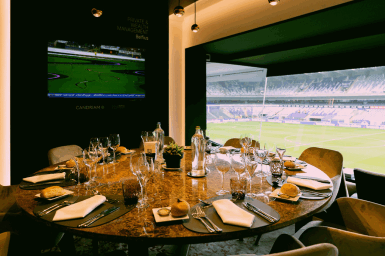 Executive boxes inside the stadium