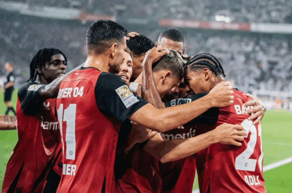 Bayer team celebrating a victory
