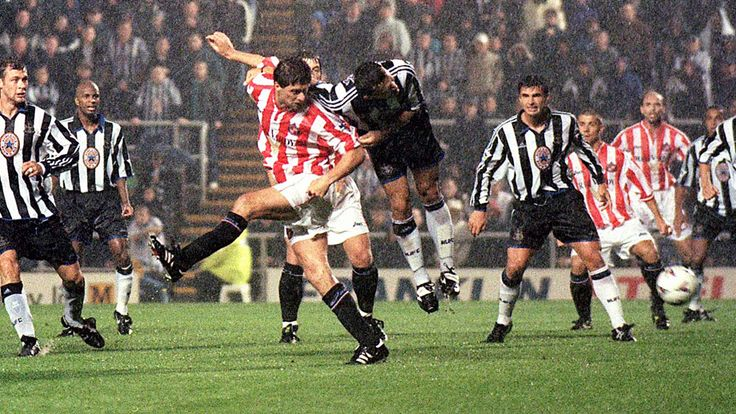 Newcastle United playing against Sunderland