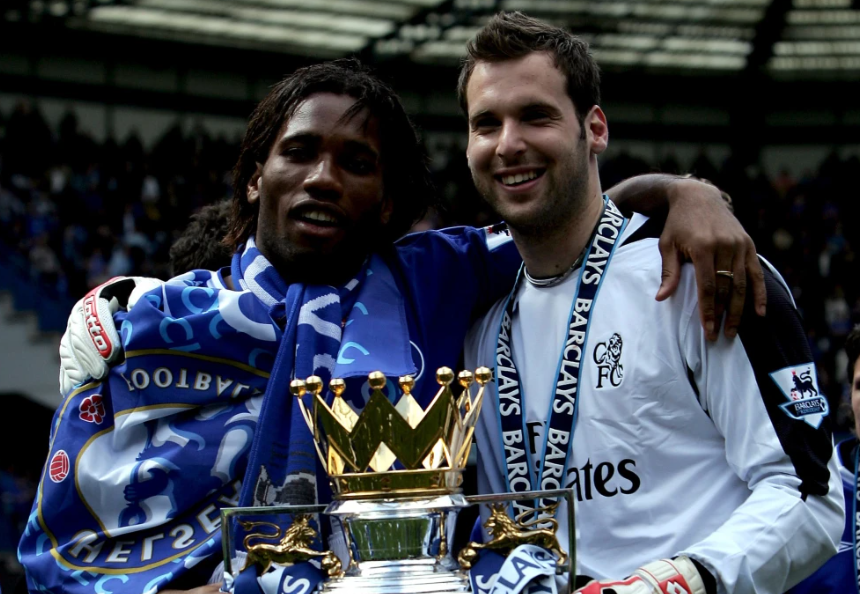 Petr Cech and Didier Drogba won the 200405 Premier League title