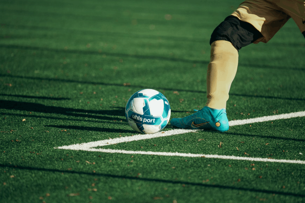 goalkeeper kicking the ball