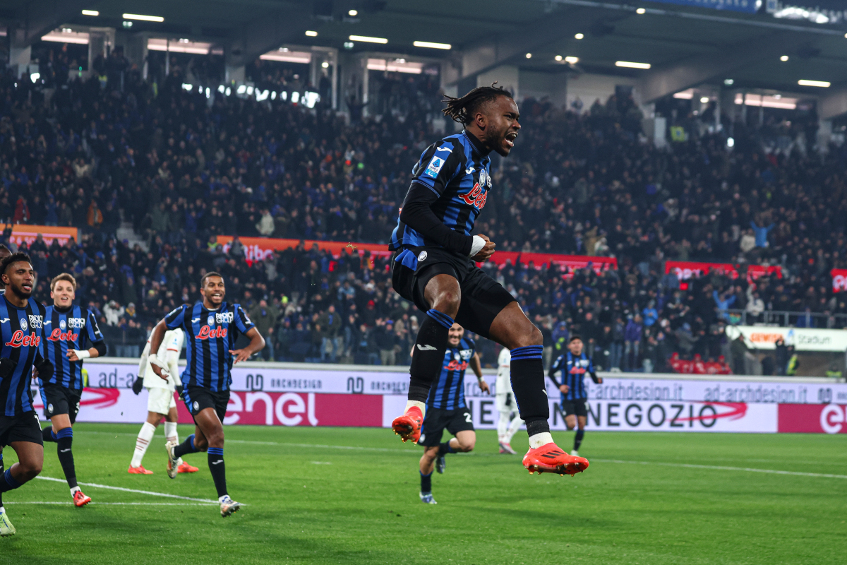 player from Atalanta celebrating a goal