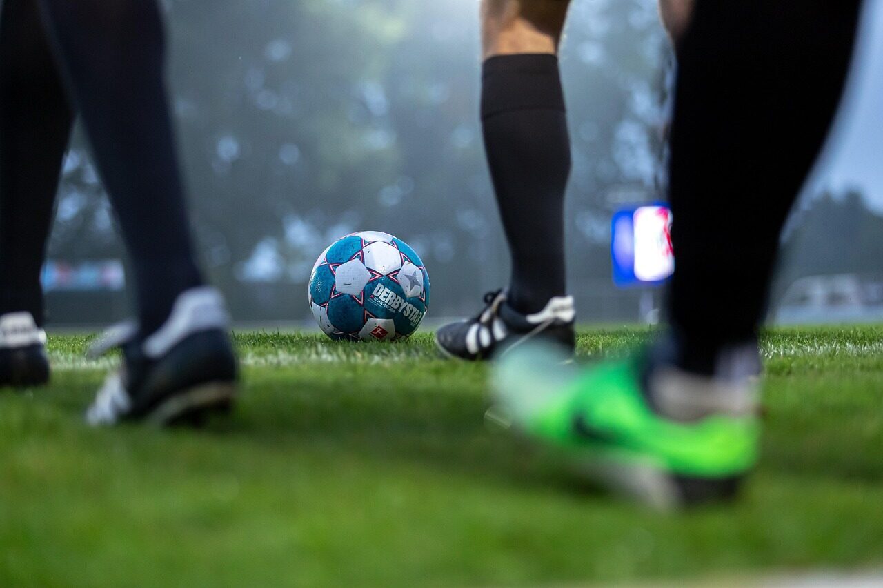 picture of a player kicking a ball