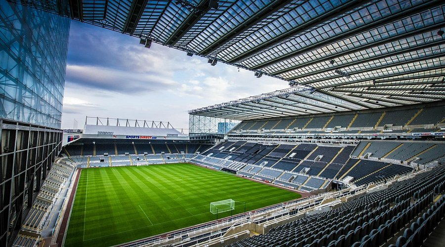 picture of the St. James' Park stadium showing its structure
