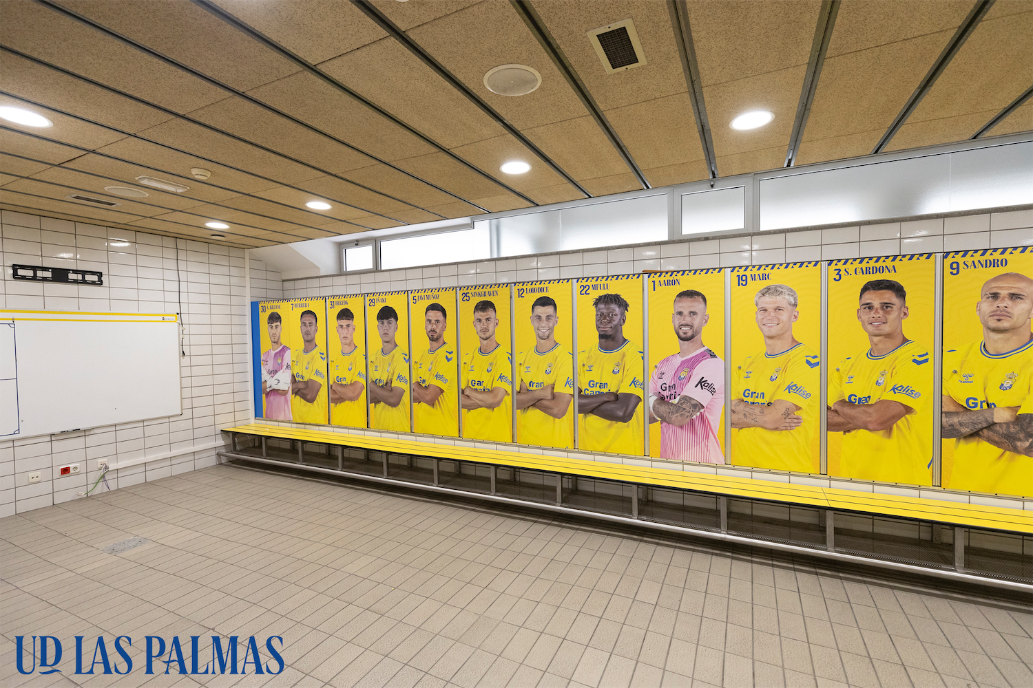 Changing room in Estadio de Gran Canaria
