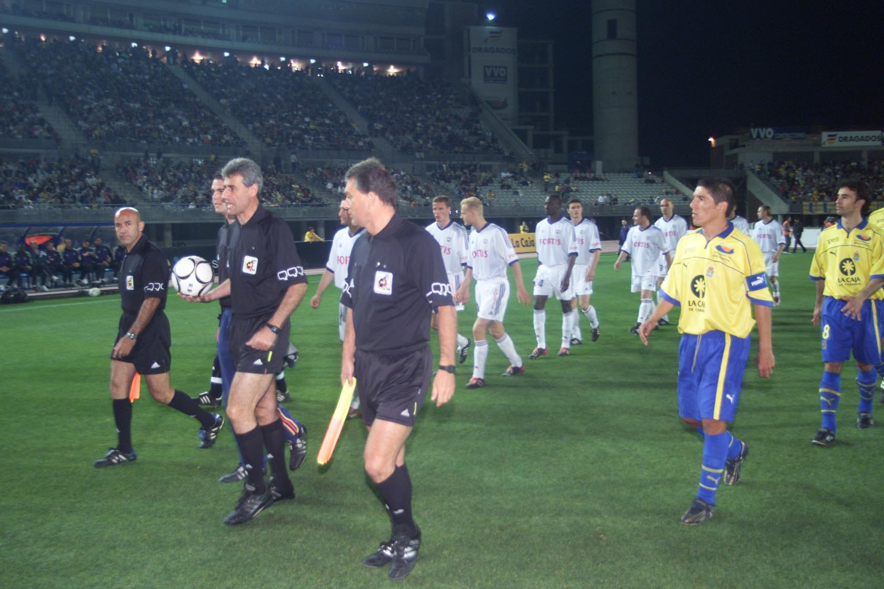 First game in Estadio De Gran Canaria, where ud las palmas played against the Belgian team Anderlecht