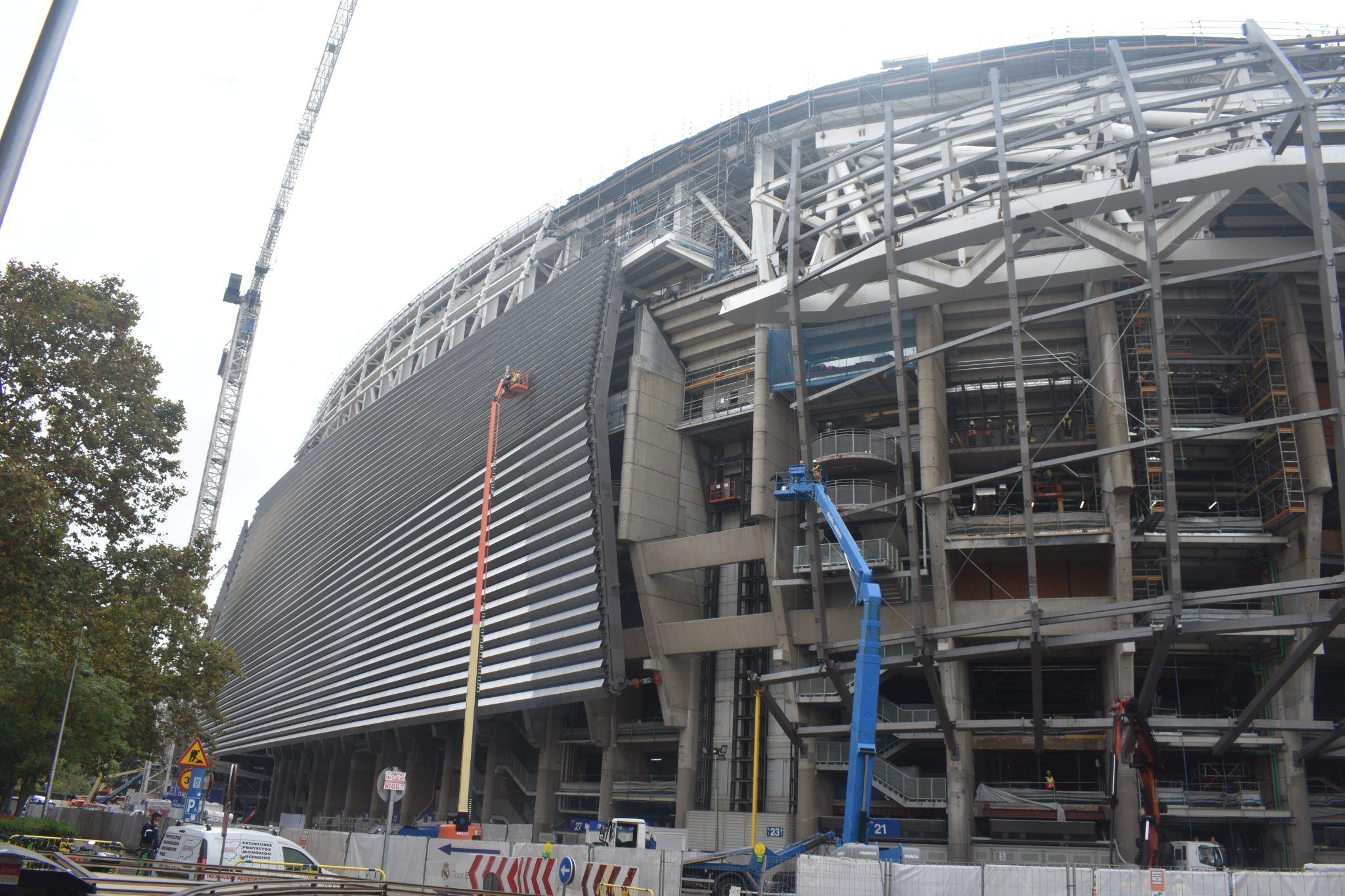 stadium during maintenance process