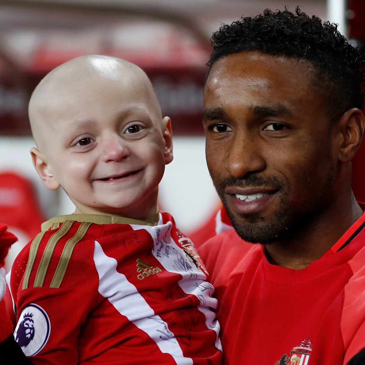 Bradley Lowery and Jermain Defoe