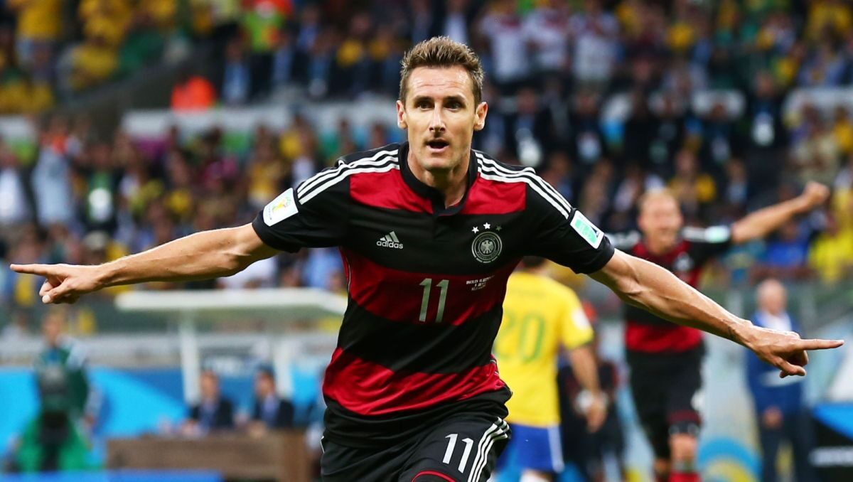 Miroslav Klose celebrating a goal